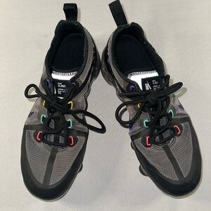 Nike Black Athletic Sneakers with Multicolor Eyelets